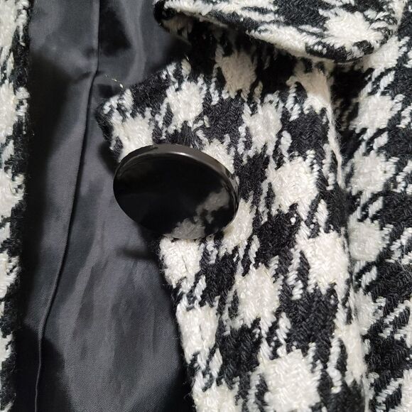 Harvé Bernard Black and White Metallic Tweed Jacket L - Picture 7 of 9